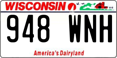 WI license plate 948WNH