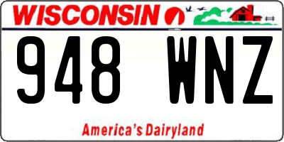 WI license plate 948WNZ