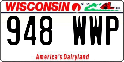 WI license plate 948WWP