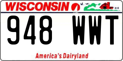 WI license plate 948WWT