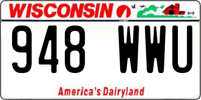 WI license plate 948WWU