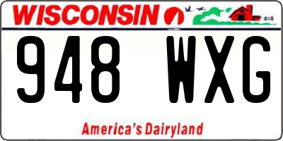 WI license plate 948WXG