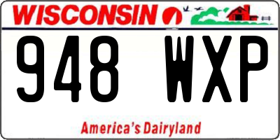 WI license plate 948WXP