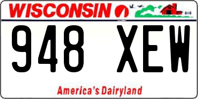 WI license plate 948XEW