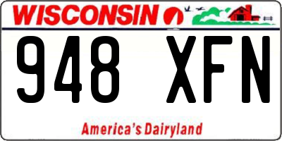 WI license plate 948XFN