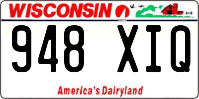 WI license plate 948XIQ