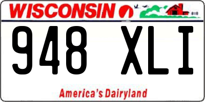 WI license plate 948XLI