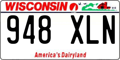 WI license plate 948XLN