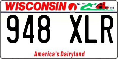 WI license plate 948XLR