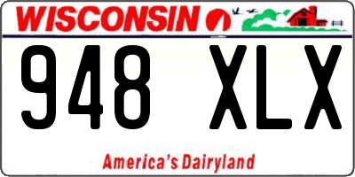 WI license plate 948XLX