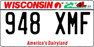 WI license plate 948XMF