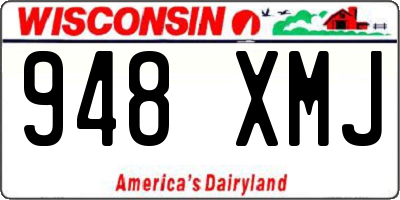 WI license plate 948XMJ
