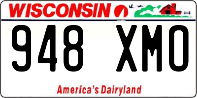 WI license plate 948XMO