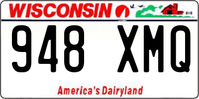 WI license plate 948XMQ