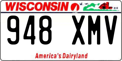 WI license plate 948XMV