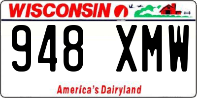 WI license plate 948XMW
