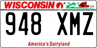 WI license plate 948XMZ