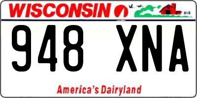 WI license plate 948XNA