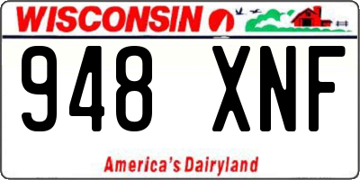 WI license plate 948XNF