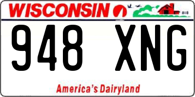 WI license plate 948XNG