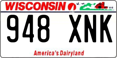WI license plate 948XNK