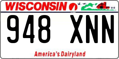 WI license plate 948XNN