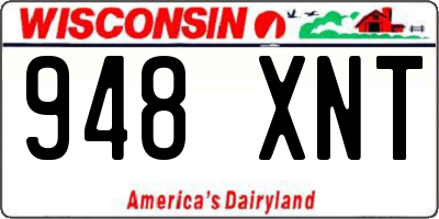 WI license plate 948XNT