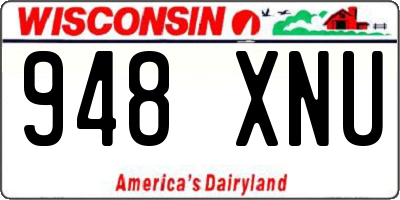WI license plate 948XNU
