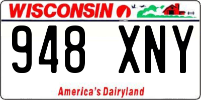 WI license plate 948XNY