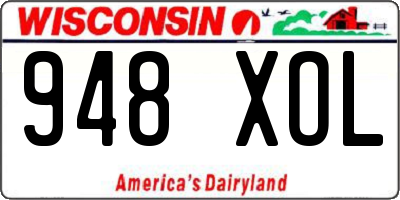 WI license plate 948XOL