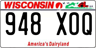 WI license plate 948XOQ