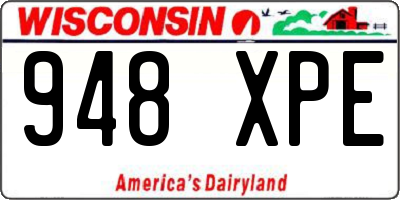 WI license plate 948XPE