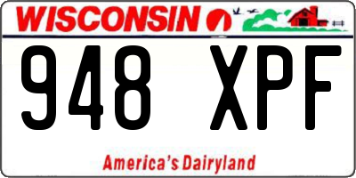 WI license plate 948XPF