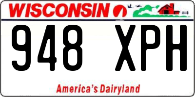 WI license plate 948XPH