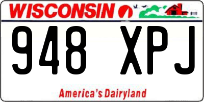 WI license plate 948XPJ