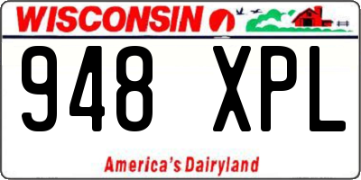WI license plate 948XPL