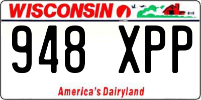 WI license plate 948XPP