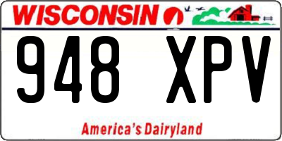 WI license plate 948XPV