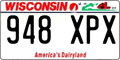 WI license plate 948XPX