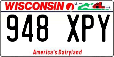 WI license plate 948XPY
