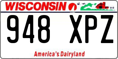 WI license plate 948XPZ