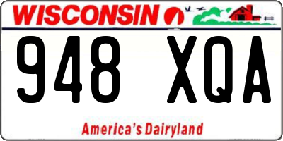 WI license plate 948XQA