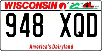 WI license plate 948XQD