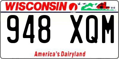 WI license plate 948XQM