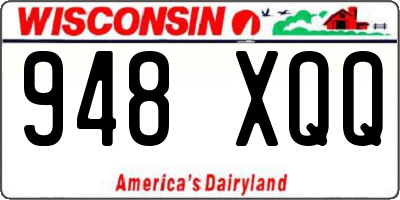 WI license plate 948XQQ