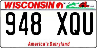 WI license plate 948XQU