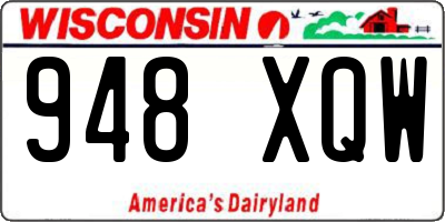WI license plate 948XQW