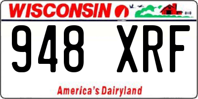 WI license plate 948XRF