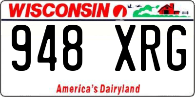 WI license plate 948XRG