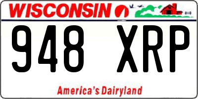 WI license plate 948XRP
